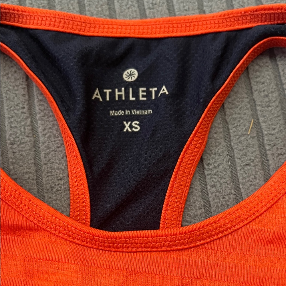 Athleta Vibrant Orange and Black Tank Top - Picture 2 of 3